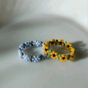 Daisy Beaded Rings