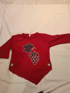 Red Long Sleeve Girls Top
