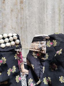 Boho Print High Neck Dress