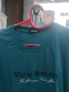 Teal Graphic Print T-Shirt