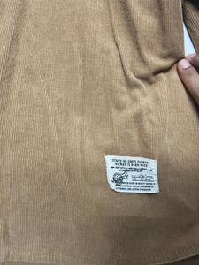 Brown Corduroy Button-Up Shirt