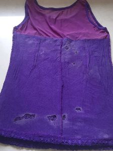 Purple Lace Sheer Top( with invisible flaws)