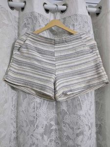 Striped High-Waisted Shorts