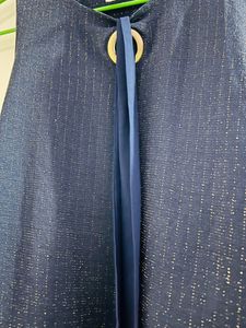 Women Navy Blue Party Wear Top