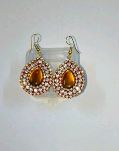 Unique Fancy Eyer ring/leaf/Rhinestone/bridal
