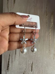 Elegant Pearl &amp; Crystal Drop Earrings