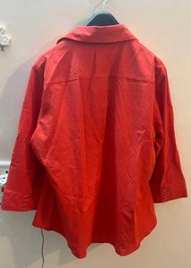 Chic Red Button-Up Shirt