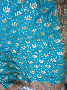 Grand Look Georgette Designer gold print saree