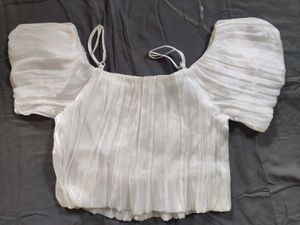 White Puff Sleeve Top