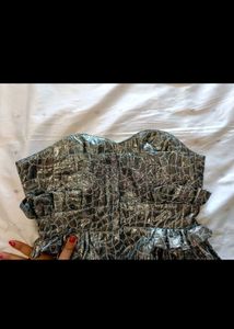 Metallic Mini Dress/Snake Pattern