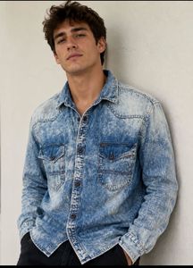 ECKO UNLTD Men's Washed Denim Shirt