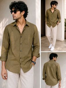 Olive Green Men's Casual Shirt