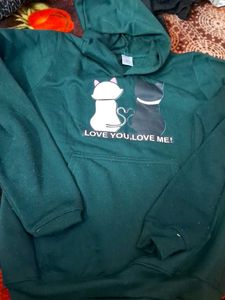 70%off Green Long Sleeve Dress And Hoodie