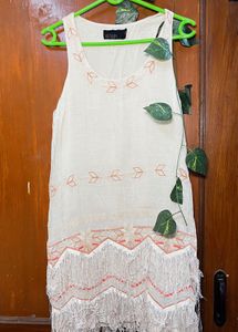 Boho Fringe Mini Dress