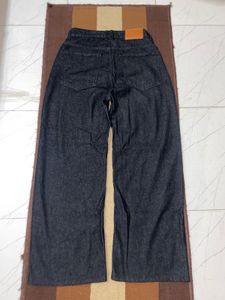 SHEIN dark wash wide leg jeans
