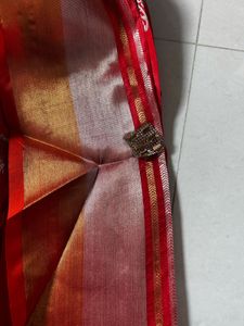 Elegant Red Silk Saree with blouse