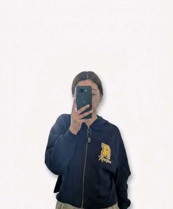 Navy Blue Zip-Up Hoodie