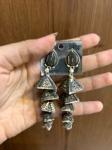 Designer Tiered Jhumka Earrings