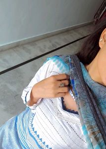 Elegant Striped Kurta trouser duppta Set