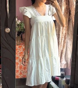 White Tiered Maxi Dress