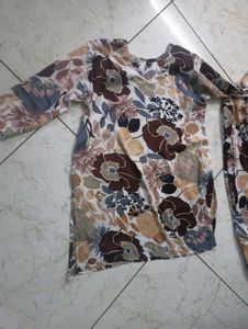 Floral Print Kurta Set / cord se