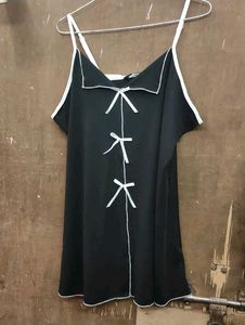 Shein Spaghetti Strap Notched Neck ContrastTrim
