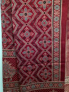 Ajrakh stole with Tassels
