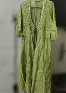 Light Green Embroidered Kurta Anarkali