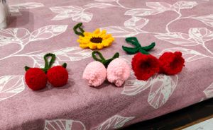 Handmade Crochet Flower Charms