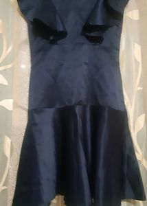 Navy Blue Ruffle Dress