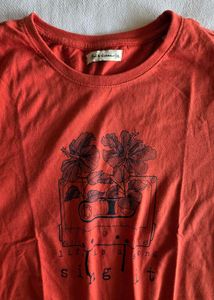 Chic Orange Tie-Back T-Shirt
