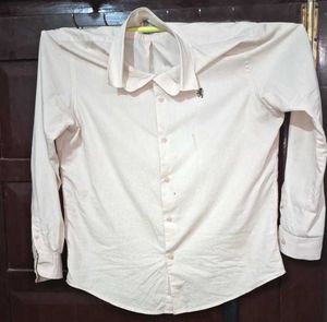 Men's Cream Formal Shirt