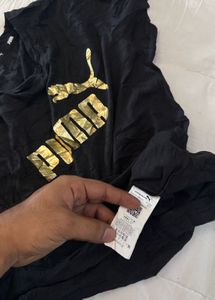 Puma Black Gold Logo T-Shirt