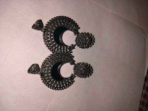 3 Exquisite Oxidized Silver Jhumka Earrings
