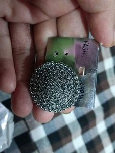 Oxidized Silver Round Earrings