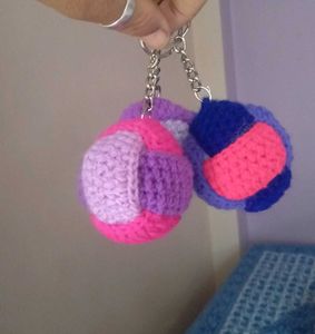 Choose one Colorful Crochet Keychain Ball
