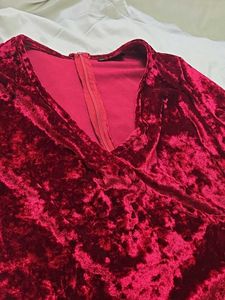 Women's Velvet Ruched Mini Dress