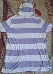 Striped Hooded T-Shirt