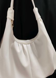 White Structure Hobo Bag
