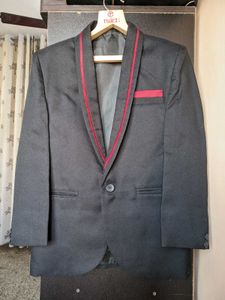Boy's Black Tuxedo Blazer 3 piece Suit