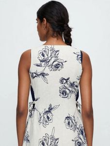 Blue Floral Print Top