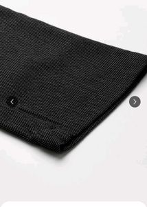 black and white textured trousers