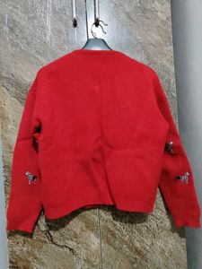 Red Zebra Cardigan