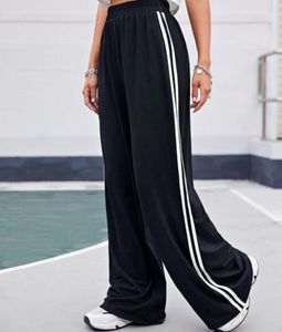 Black Side Stripe Track Pants | Comfortable Fit