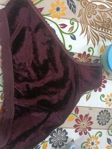 Plush Velvet Briefs with Lace Trim