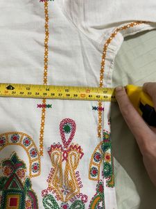 Printed Cream Kurta