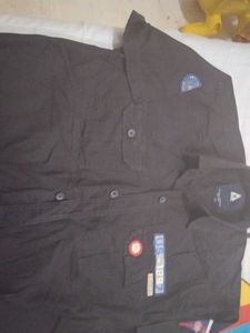 Black Short Sleeve Button Down
