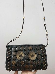 Vintage wooden Beaded Bag