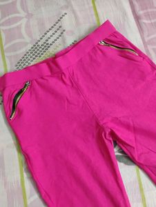 Pink Casual Trousers
