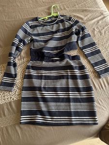 Striped Midi with side cut